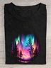 Landscape Print Casual T-Shirt