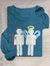 Abstract Loose Crew Neck Casual T-Shirt