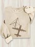 Abstract Crew Neck Cotton Casual Sweatshirt