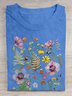 Cotton Loose Floral Casual T-Shirt