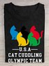 Cat Cuddling Olympic Team Olympics Funny Sports for Cat Owners Unisex T-Shirt