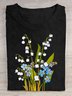 Casual Cotton Floral Loose T-Shirt