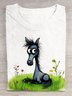 Donkey Casual Crew Neck Cotton T-Shirt