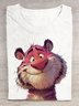Loose Tiger Crew Neck Casual T-Shirt